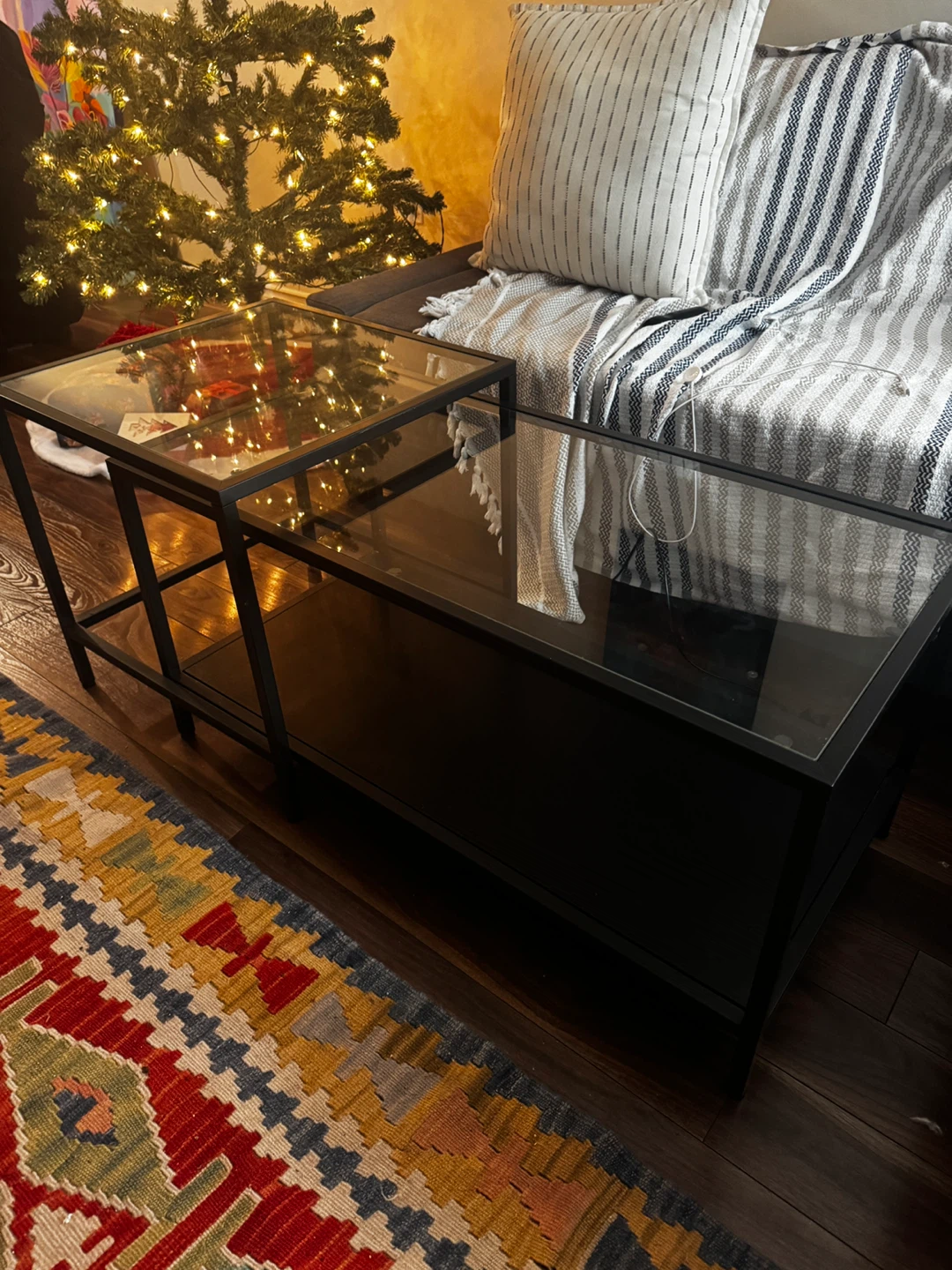 Ikea -Nesting Coffee Table with Glass Tops - photo 5