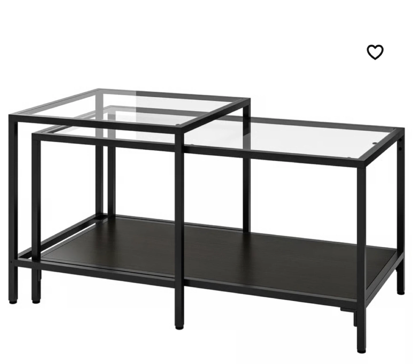 Ikea -Nesting Coffee Table with Glass Tops