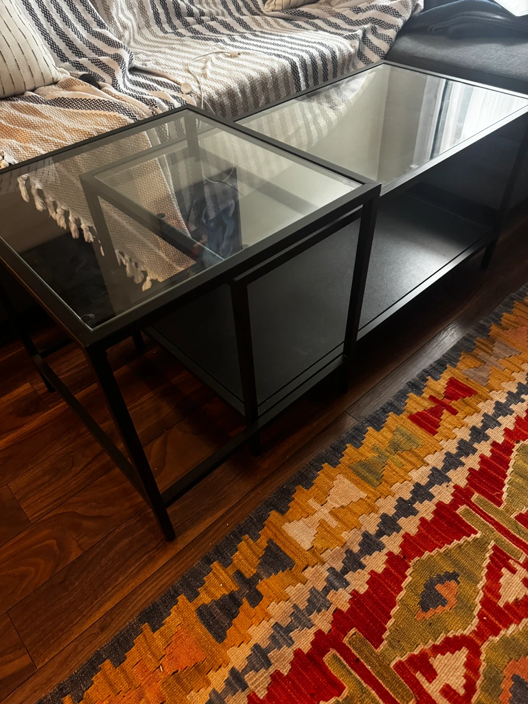 Ikea -Nesting Coffee Table with Glass Tops - photo 3