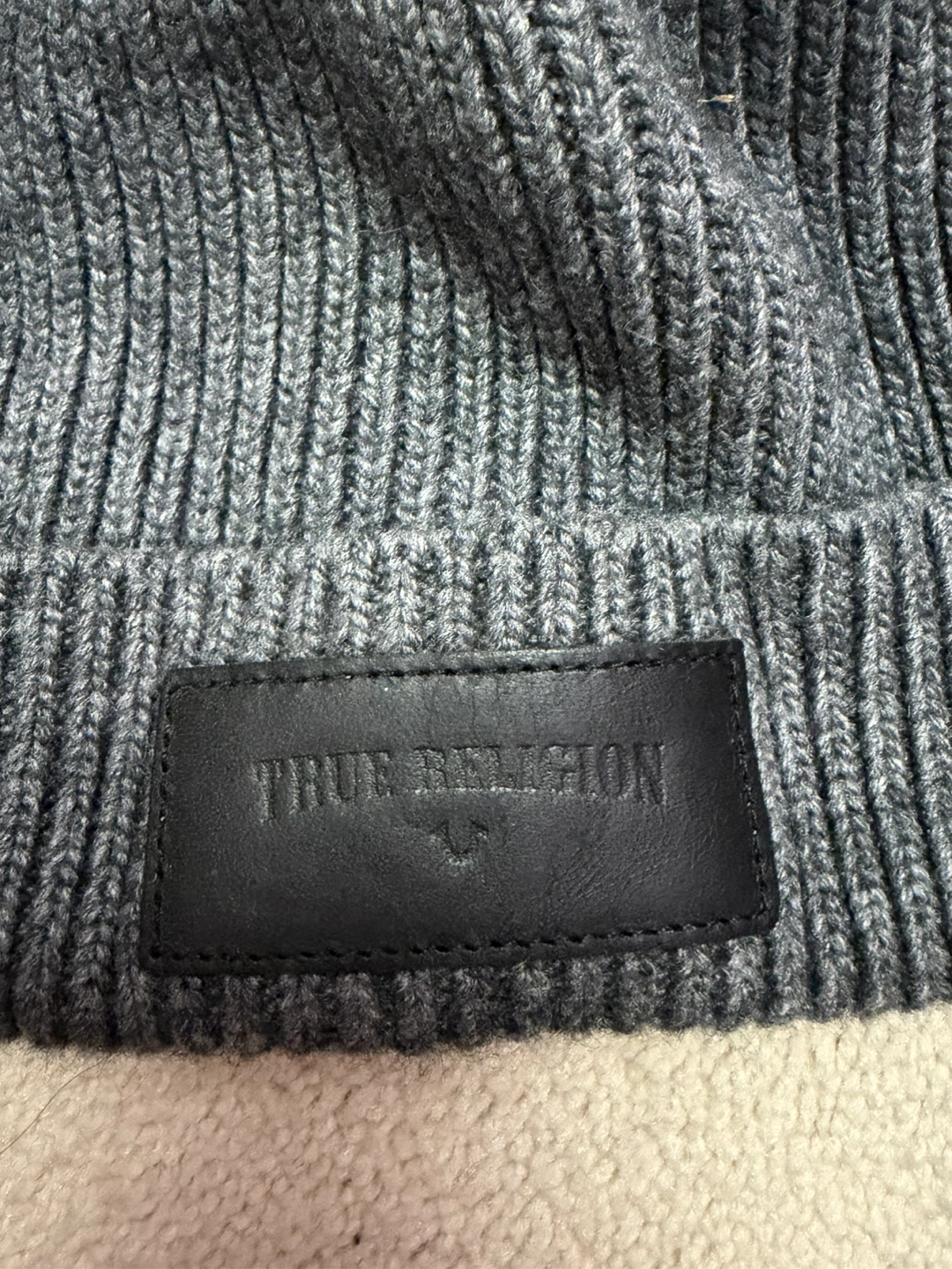 True Religion Men's Ribbed Knit Watchcap Hat - photo 3