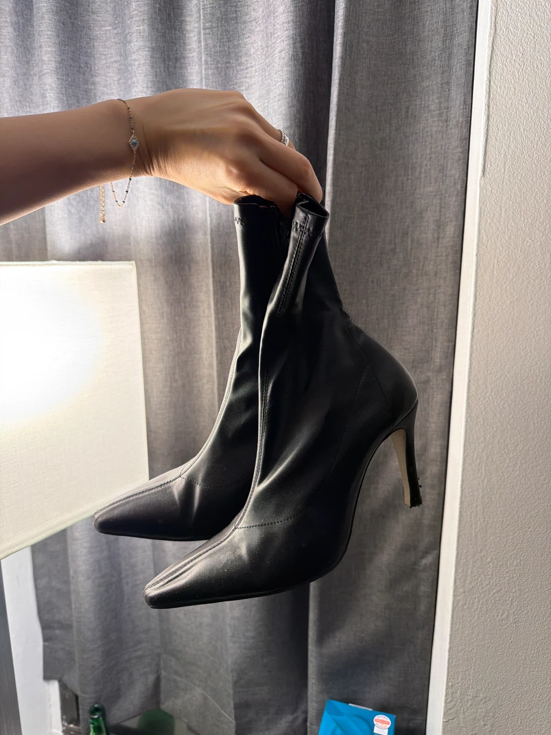 Black Stiletto Sock Boots - photo 3