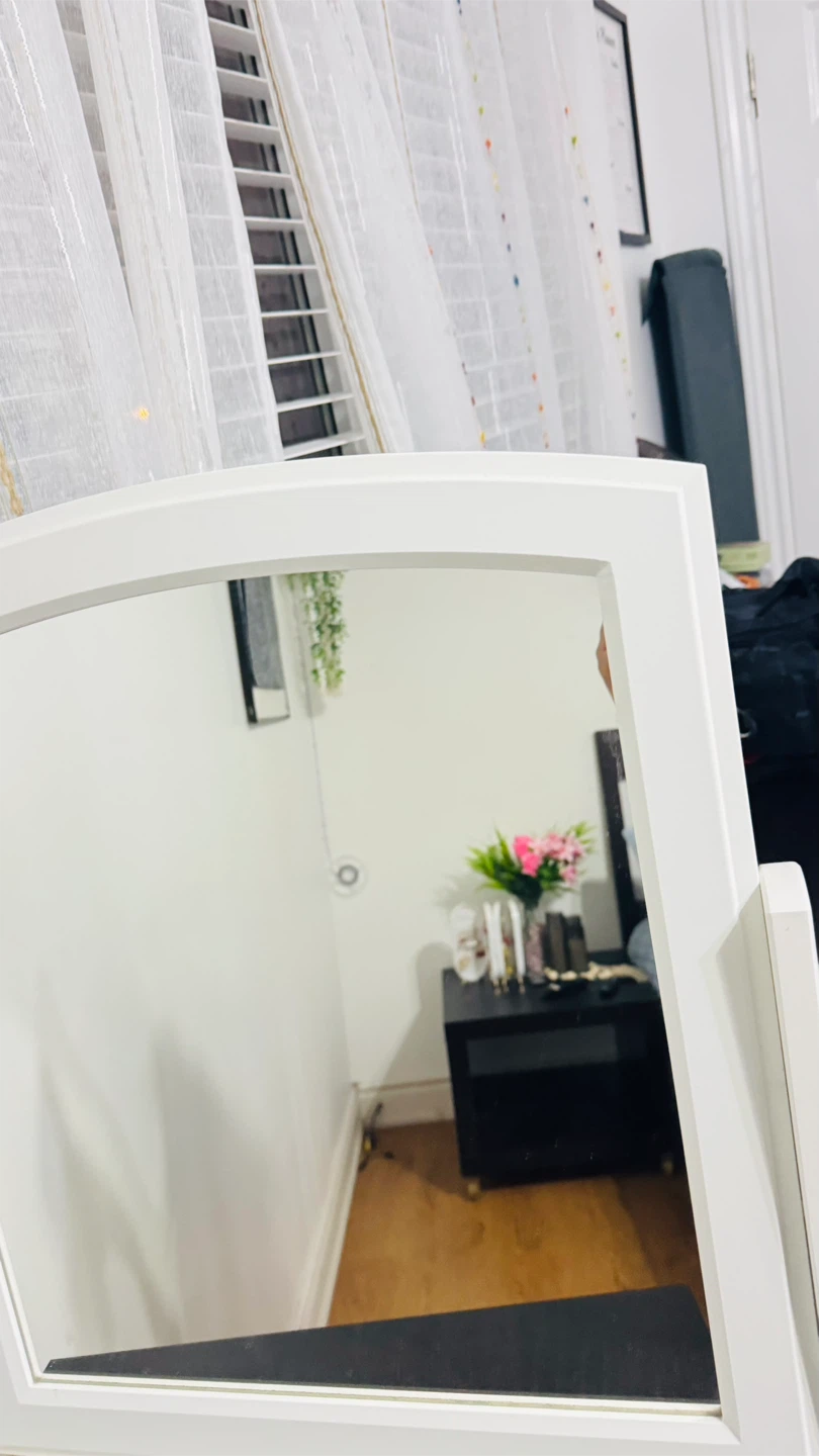IKEA Tyssedal White Table Mirror - photo 3
