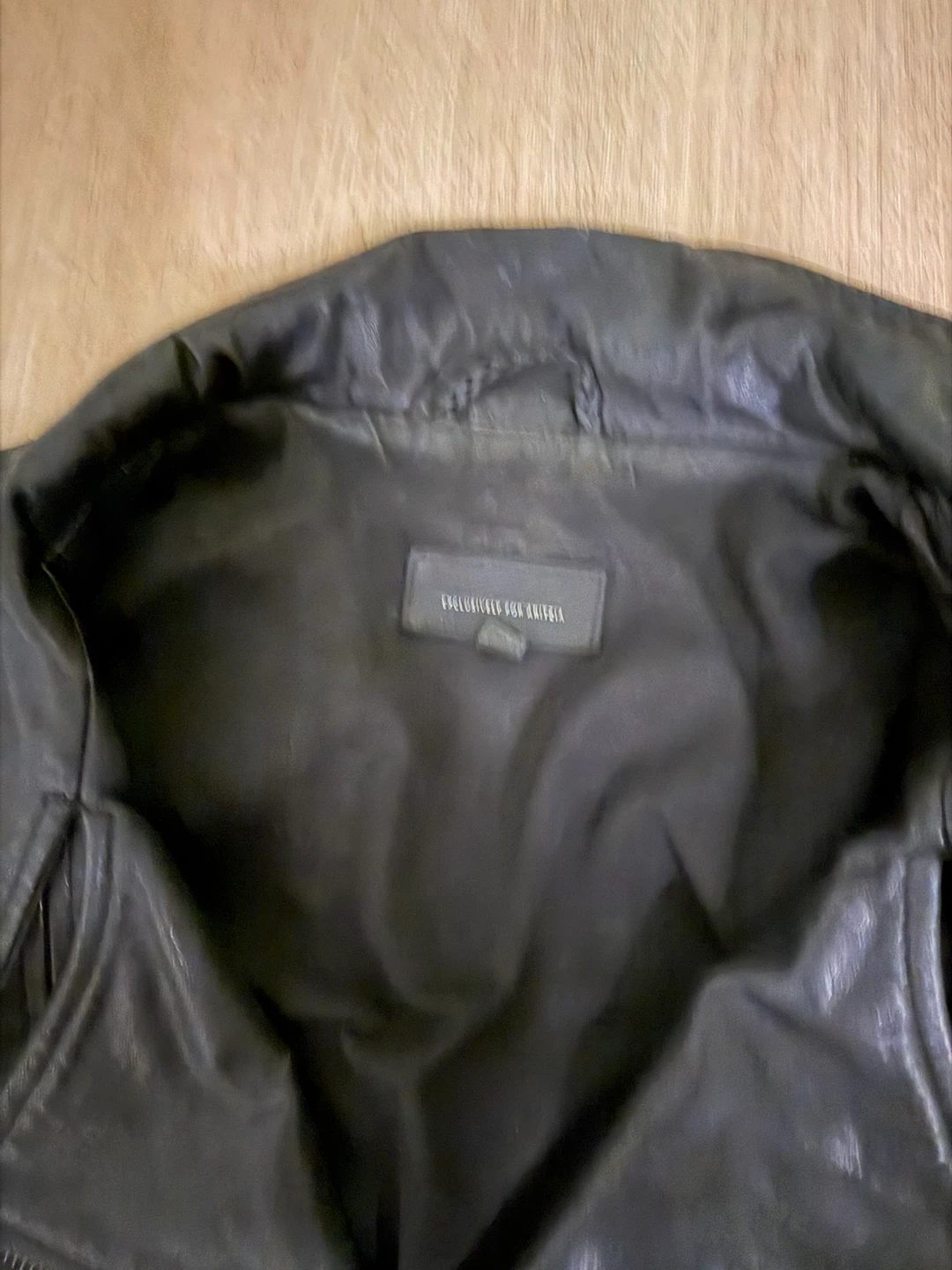Manage Black Genuine Lambskin Leather Biker Jacket - photo 2