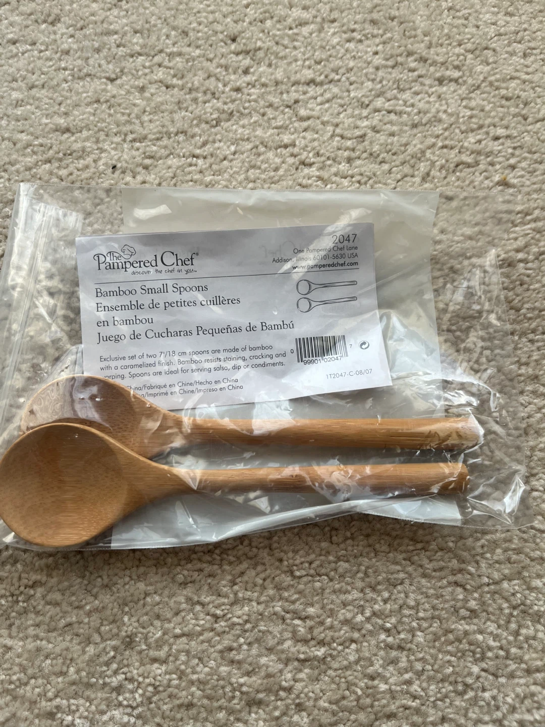 The Pampered Chef Bamboo Small Spoons
