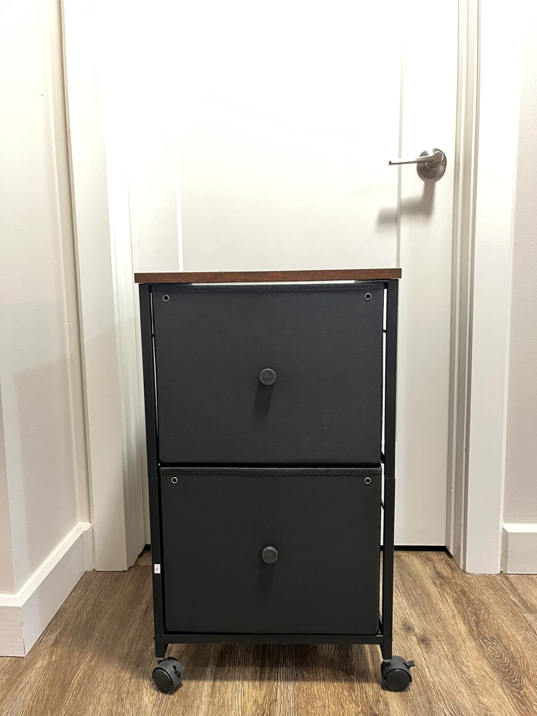 Rolling Cabinet with Wood Top - photo 2