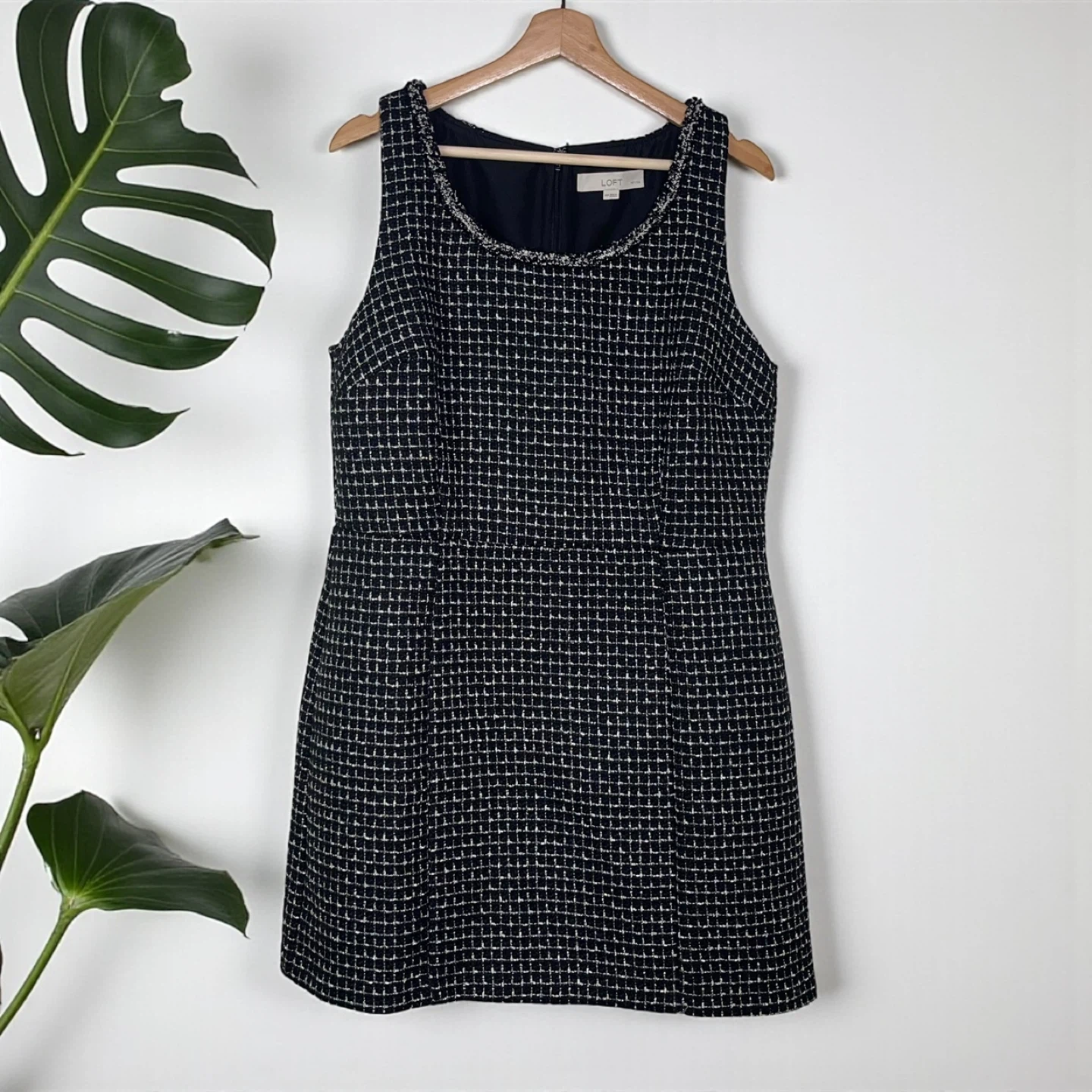 LOFT Metallic Tweed Mini Flare Dress - photo 3