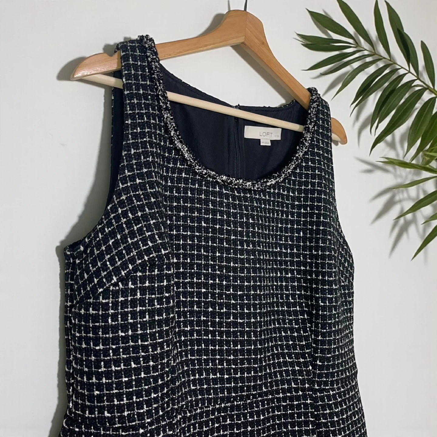 LOFT Metallic Tweed Mini Flare Dress - photo 5