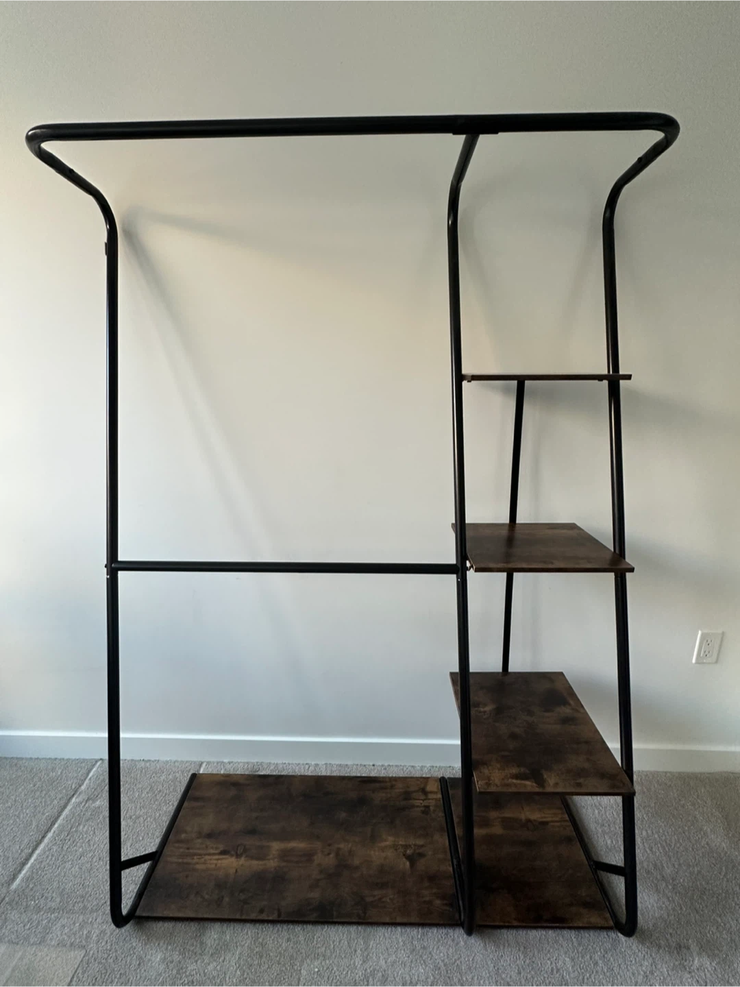 Ladder Style Garment Rack with Shelves