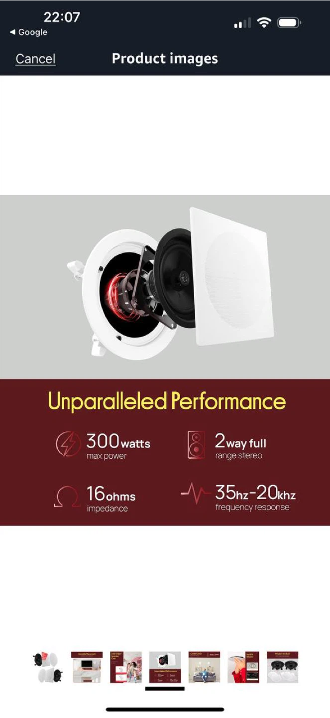 Pyle 10” In-Ceiling / In-Wall Speakers – Pair (2 pcs) - photo 5