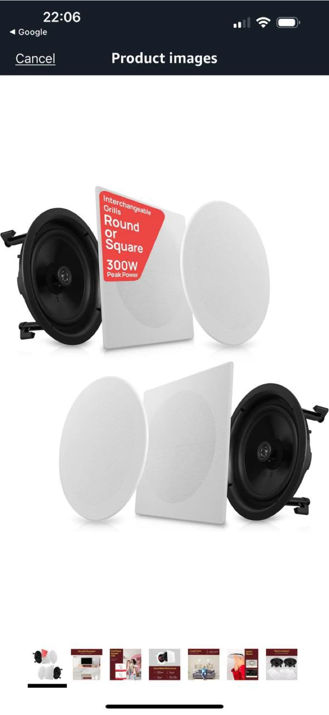 Pyle 10” In-Ceiling / In-Wall Speakers – Pair (2 pcs)