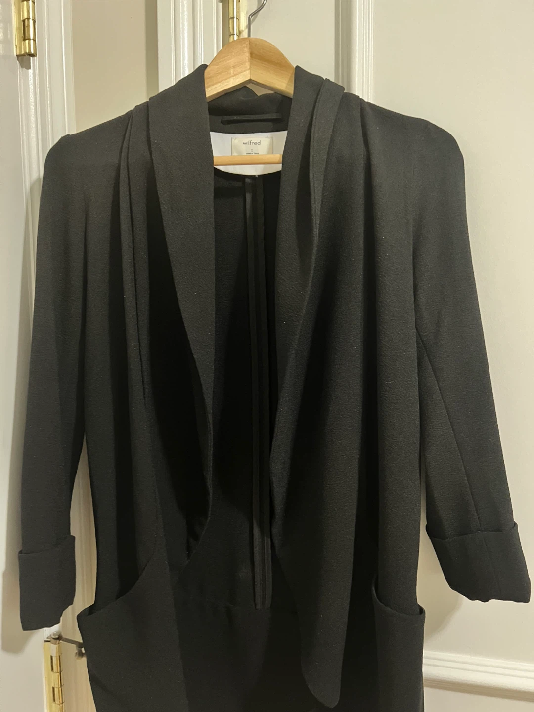 Wilfred Black Blazer Jacket Size 2