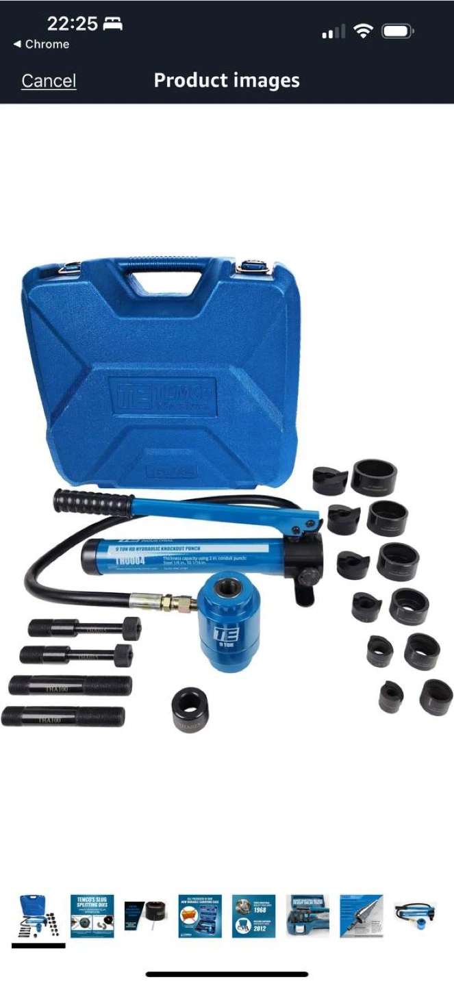 TEMCo Hydraulic Knockout Punch Set TH0004 - photo 2