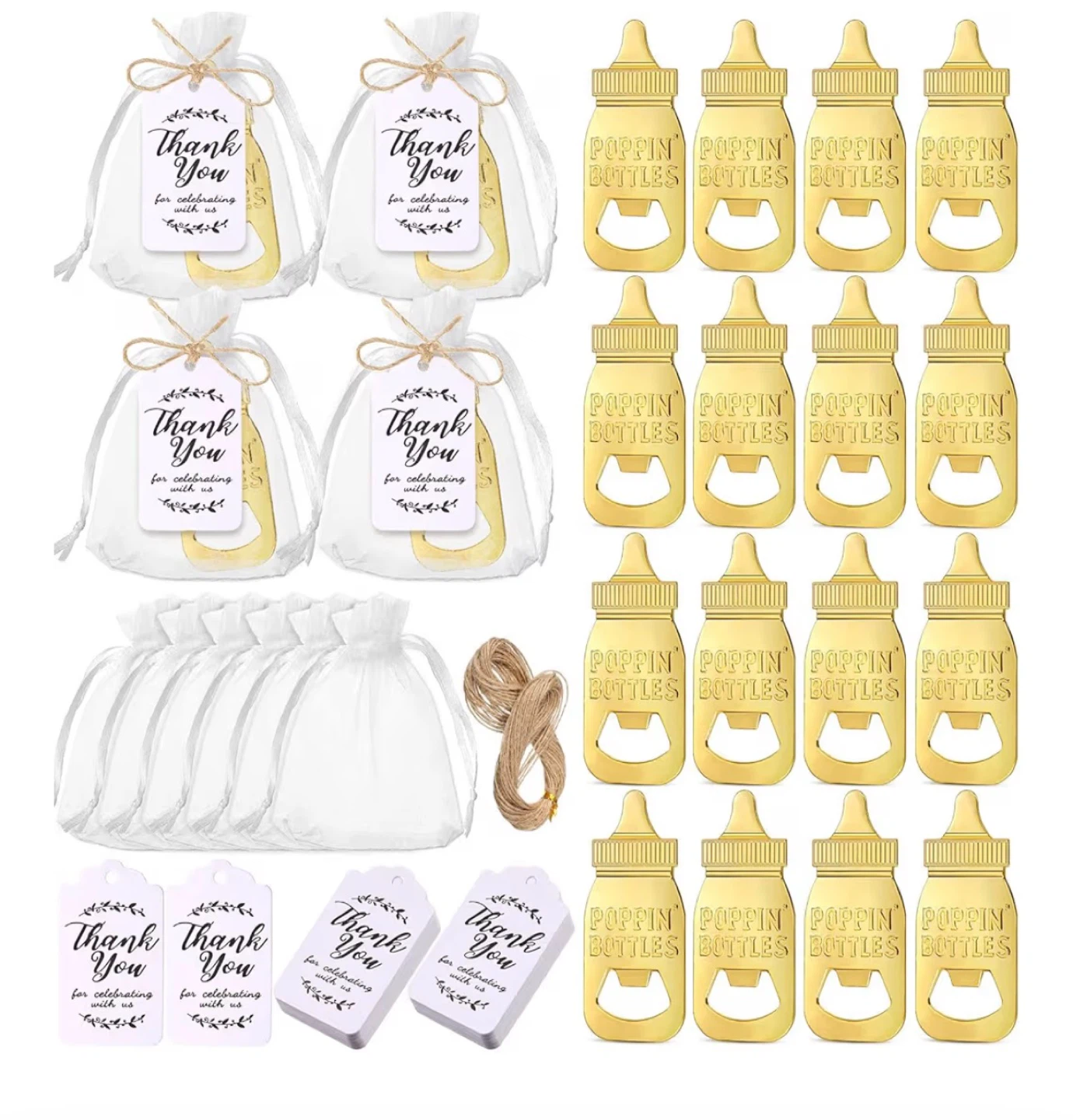 30 SETS Poppin’ Bottles Opener Baby Shower Giveaway