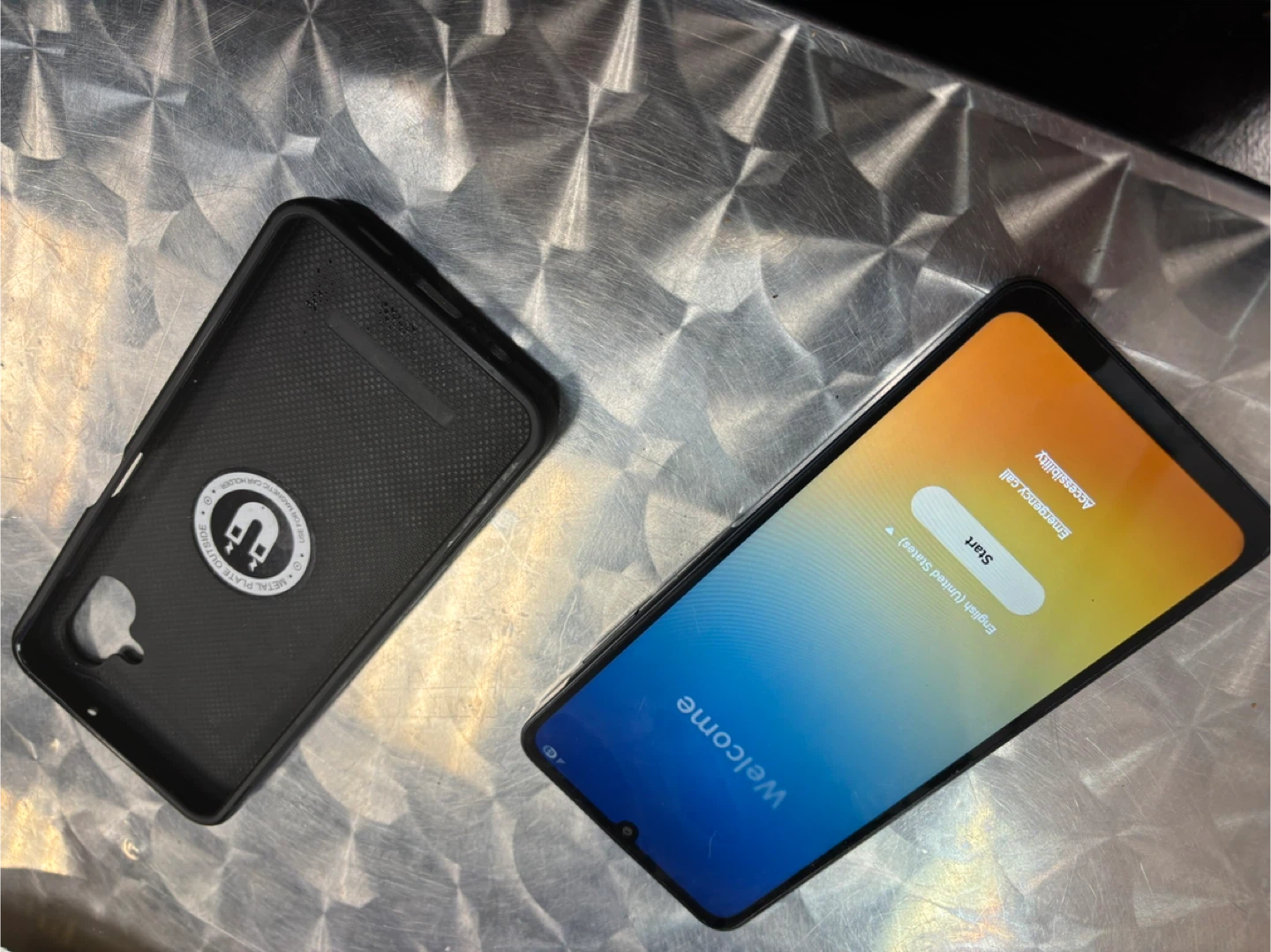 Samsung A06 with case