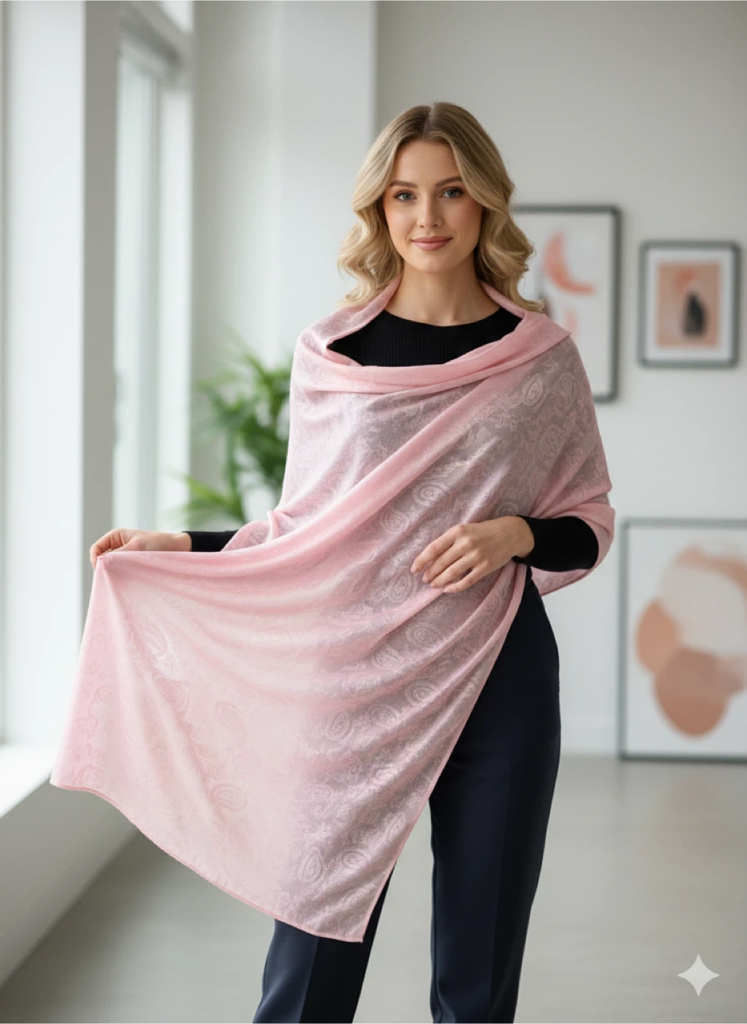 Striped Pleated shawls - Buy 1 Get 1