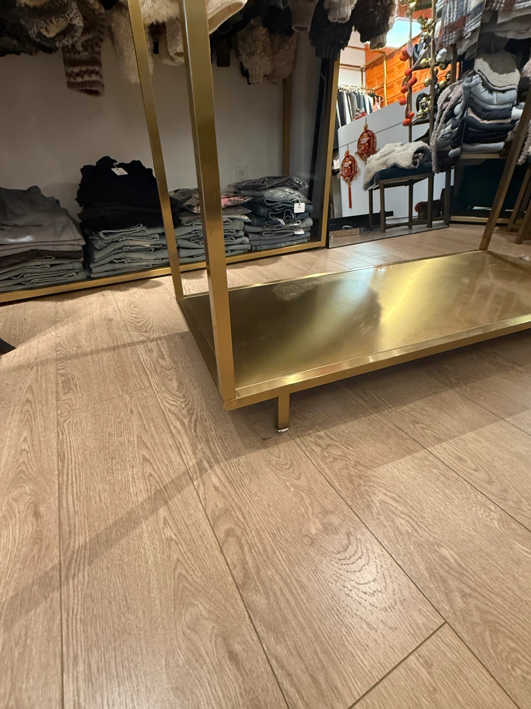 Gold Metal Garment Rack - photo 2