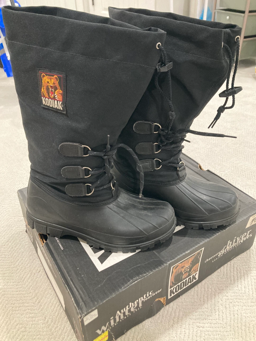 Kodiak Black Winter Boots - Size 12 - photo 3
