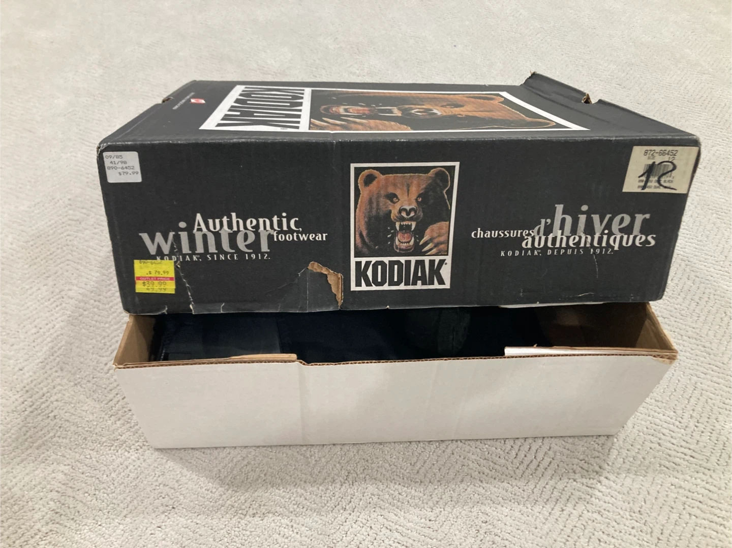 Kodiak Black Winter Boots - Size 12 - photo 2