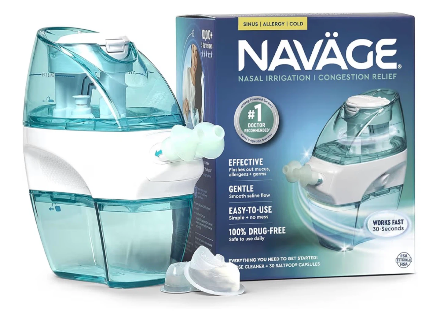 Navage Starter Bundle - Nasal Irrigation System - Saline Nasal