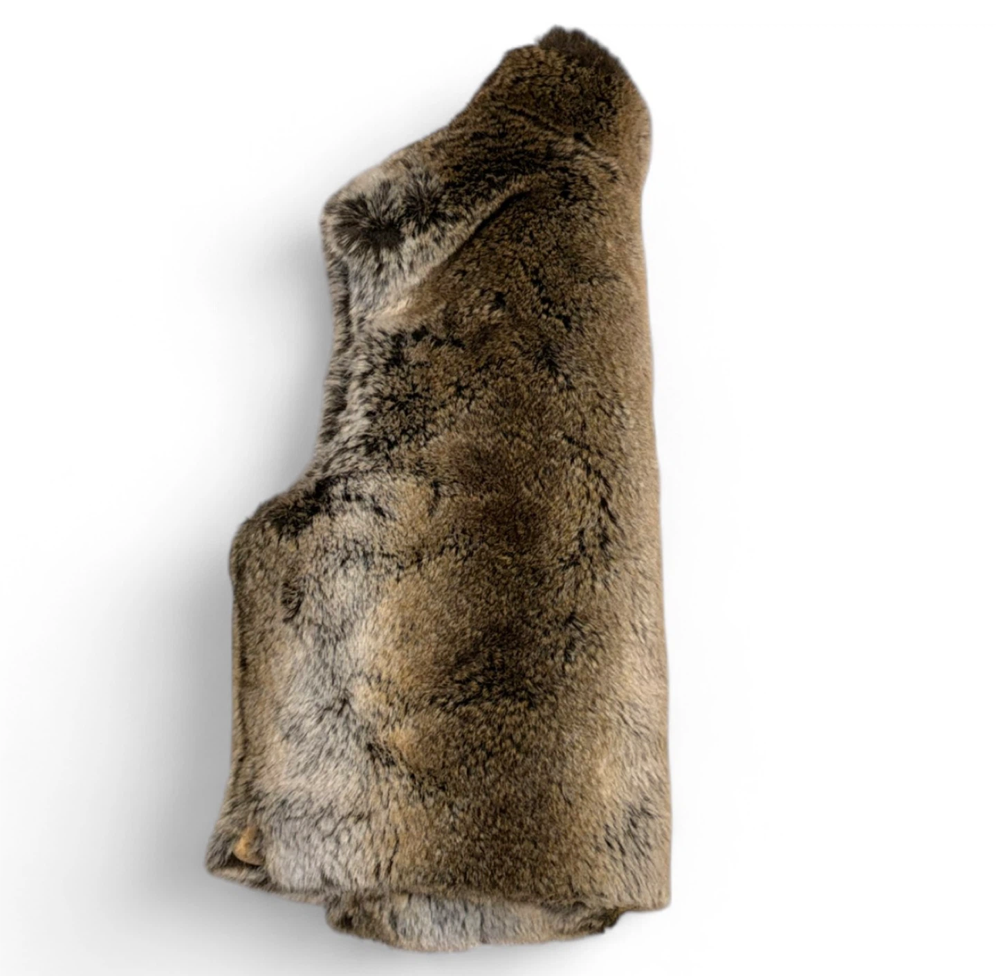NWOT Y2K Luxurious Brown Faux Fur Zippered Vest Jacket - photo 5