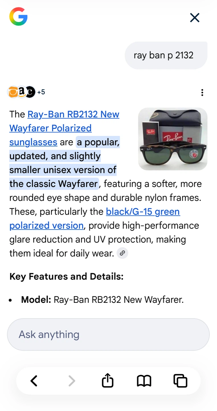 Ray-Ban P RB2132 New Wayfarer Sunglasses - photo 5