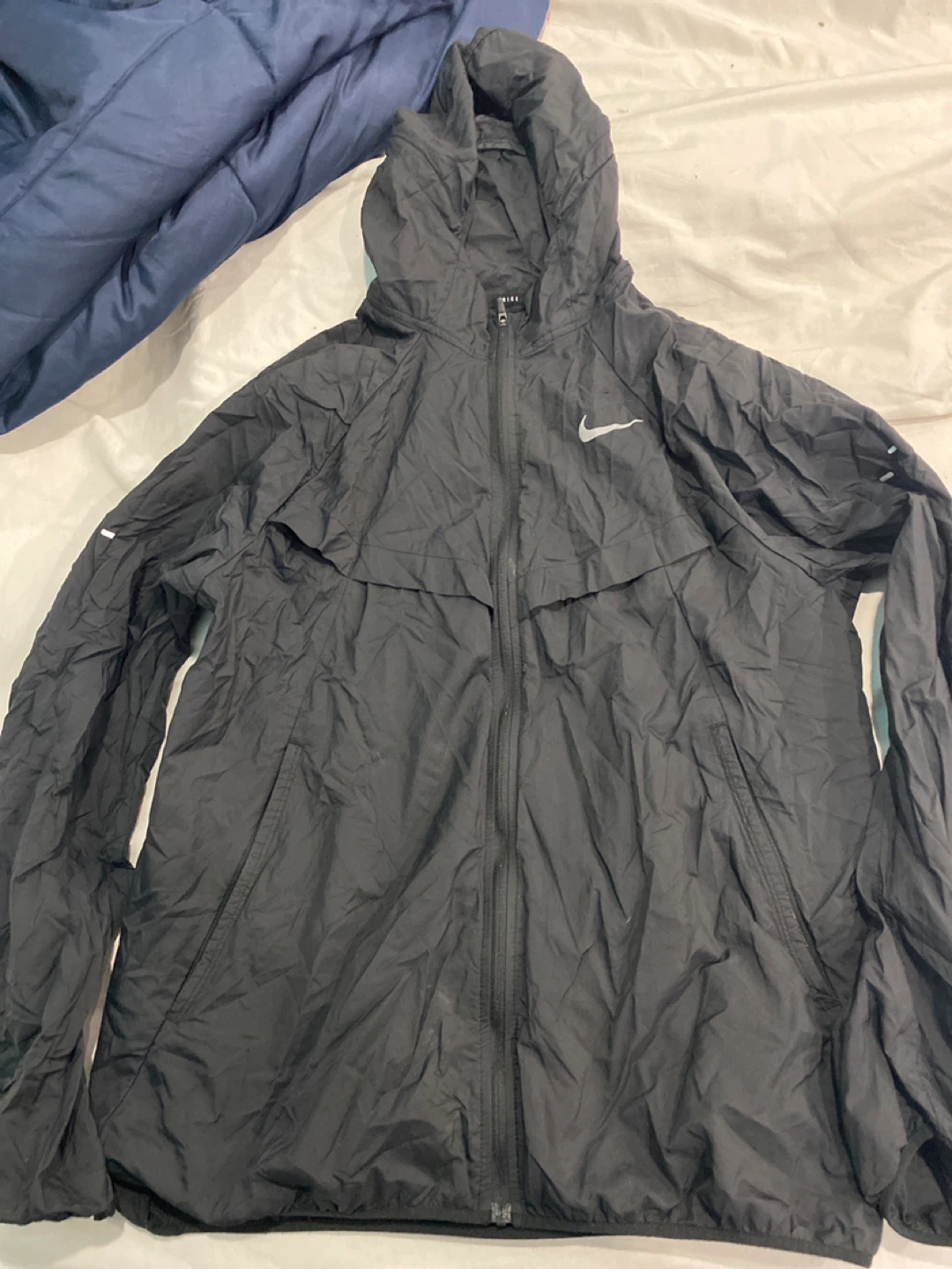 Nike Black Hooded Windbreaker Jacket