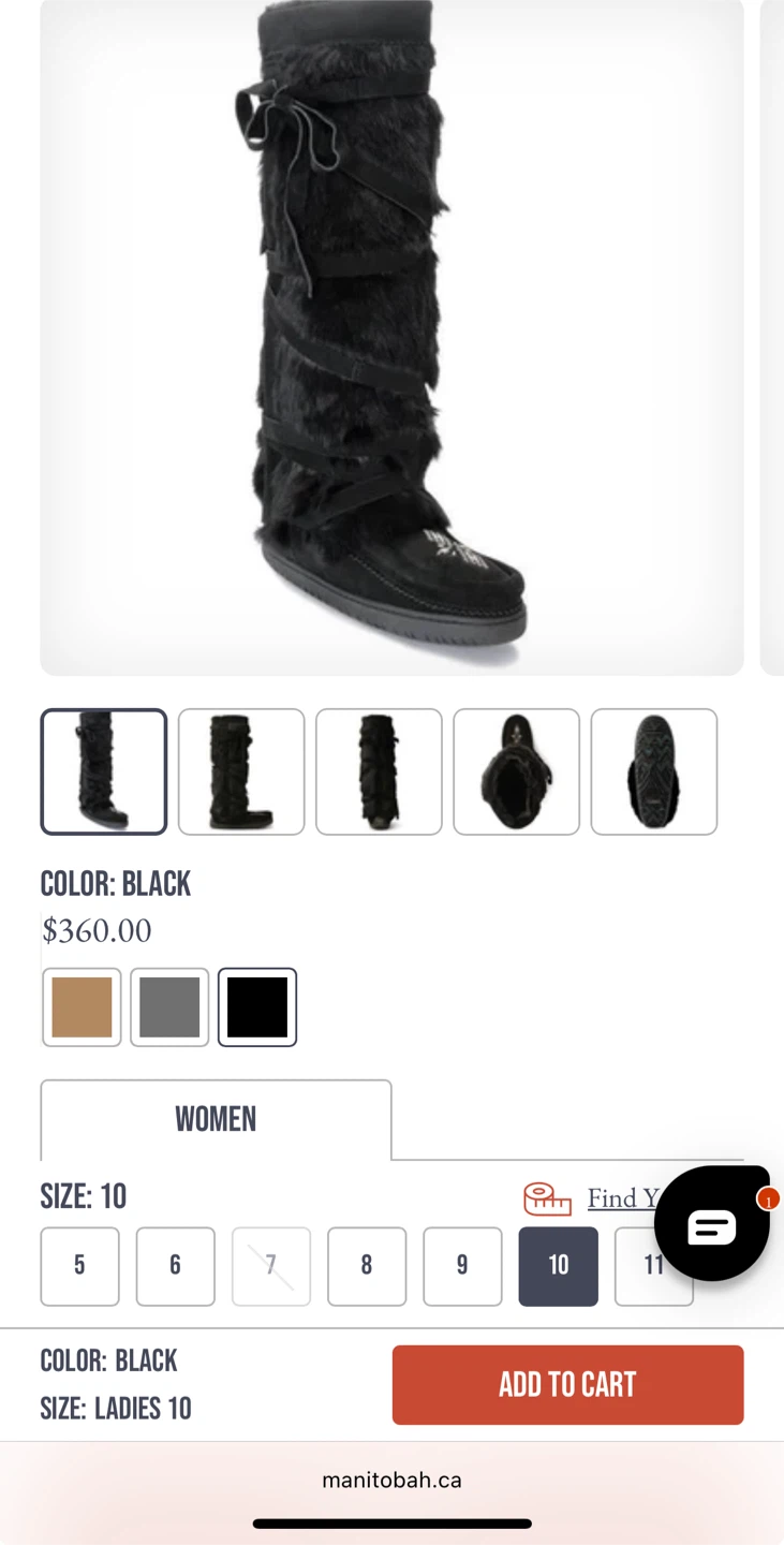 Manitobah Mukluks Women's Size 10 Black Tall Boots