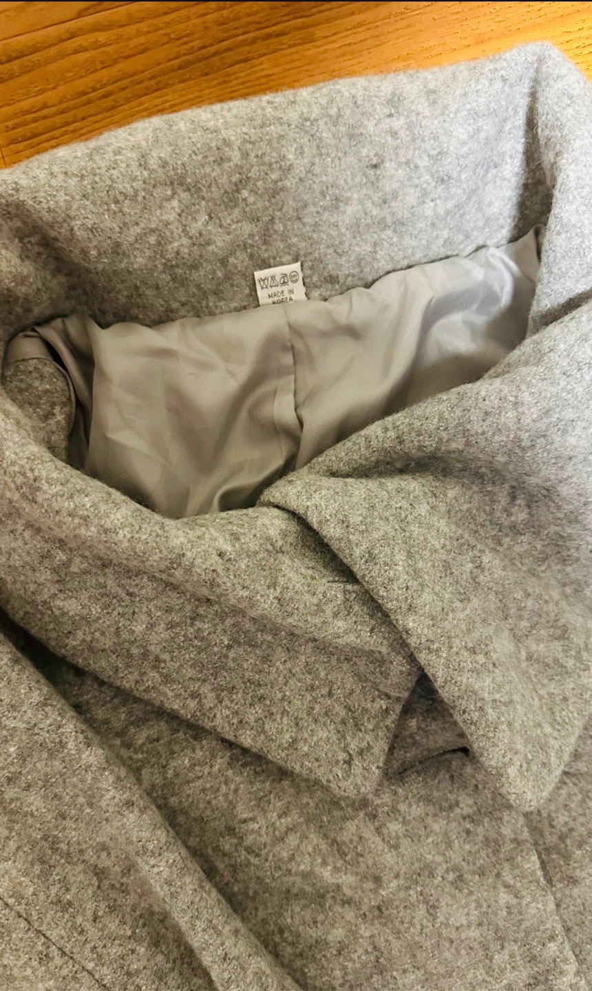 Grey Wool Blend Coat - photo 2