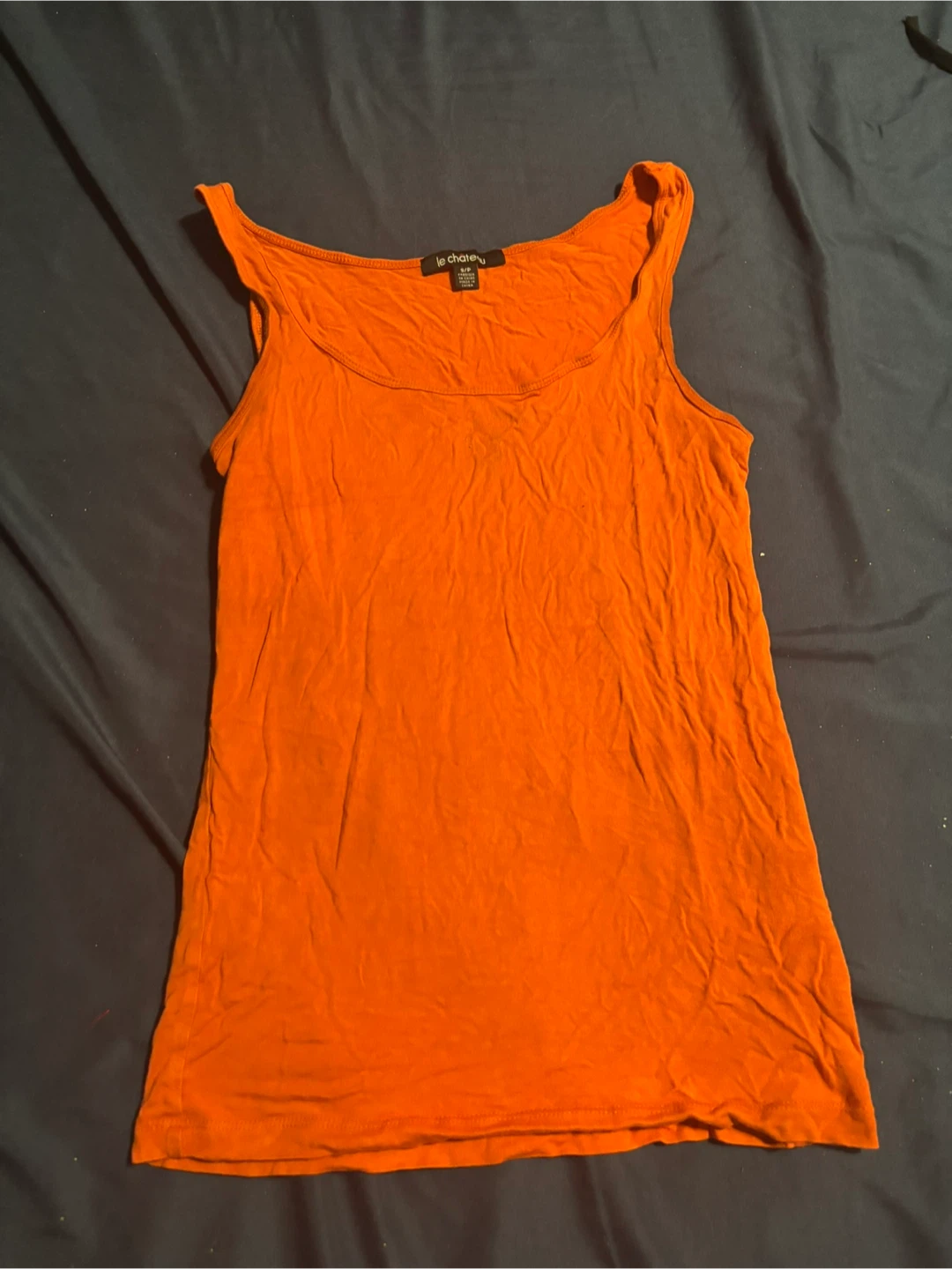 Le Château Orange Tank Top Size S/P