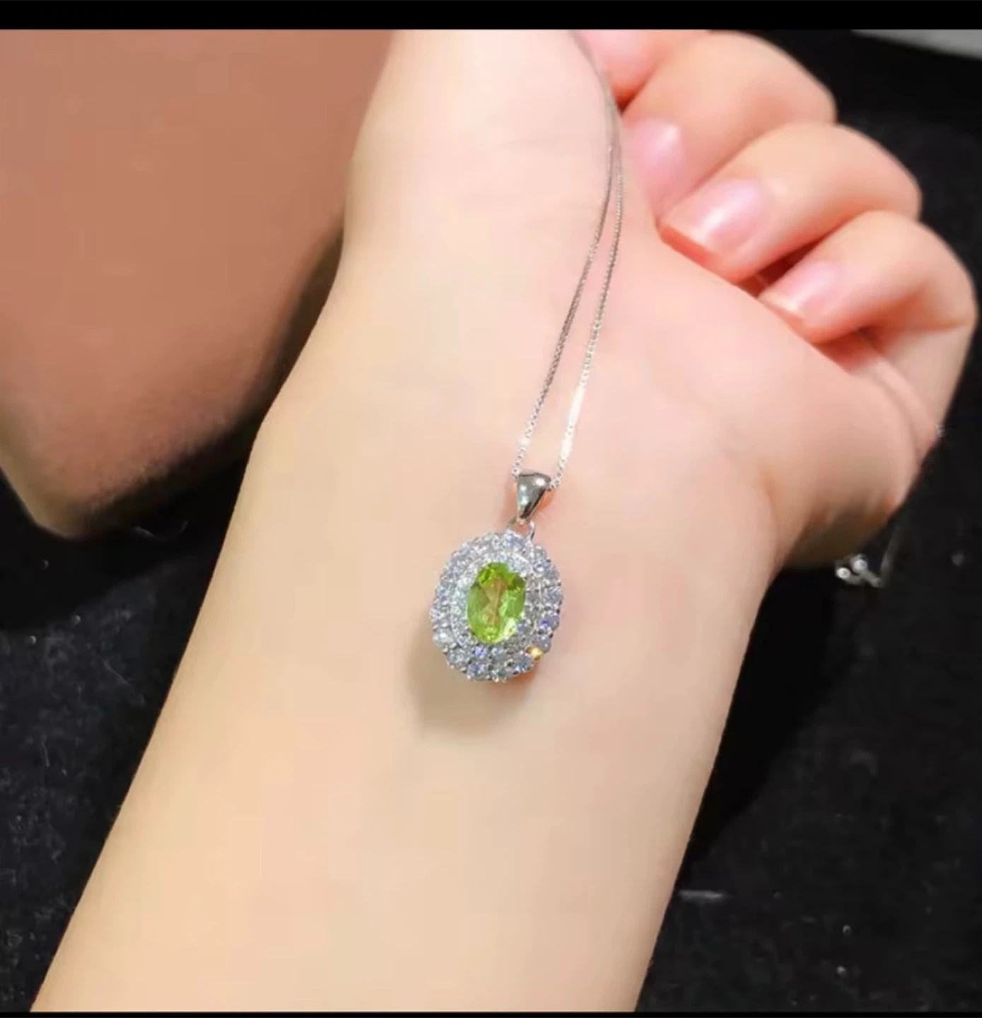 925 Sterling Silver Citrine Pendant – New