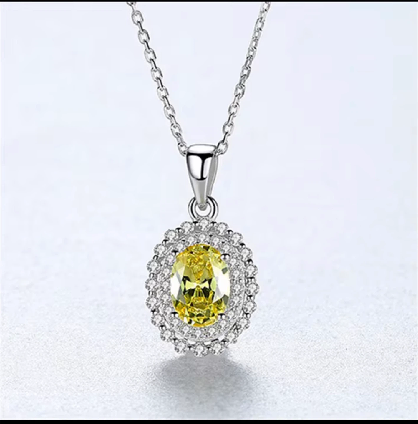 925 Sterling Silver Citrine Pendant – New - photo 5