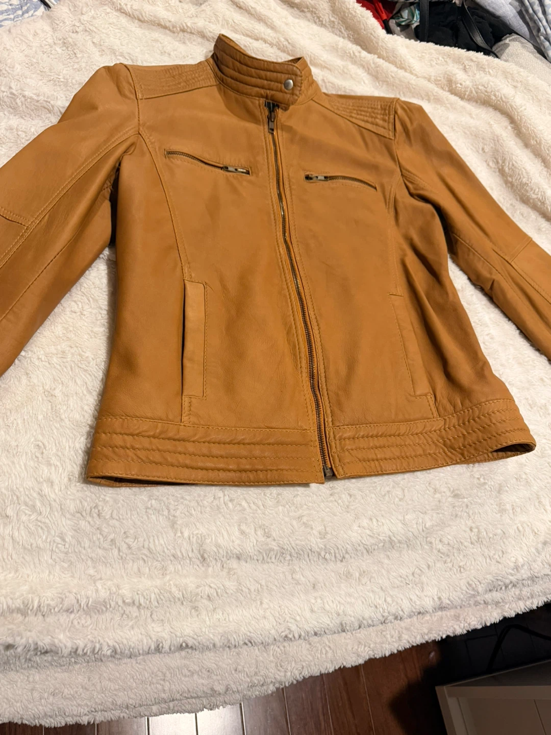 Superior New York Women's Genuine Leather Jacket - Tan, Size L - photo 4