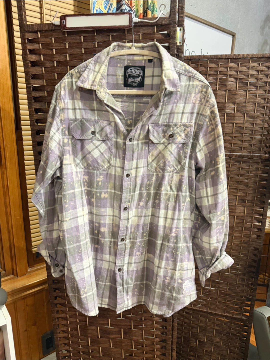 Angry Minnow Flannel Shirt with Deer Graphic - Size Medium - photo 3