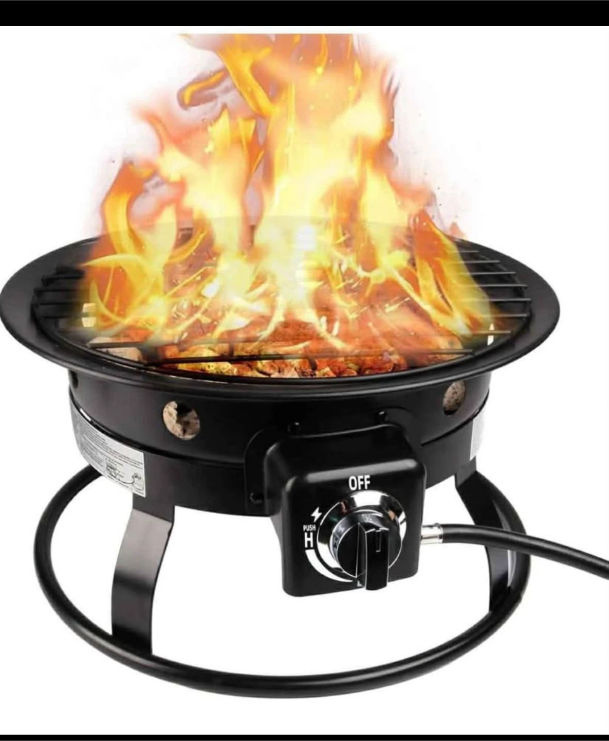 Portable Propane Fire Pit with Carrying Bag