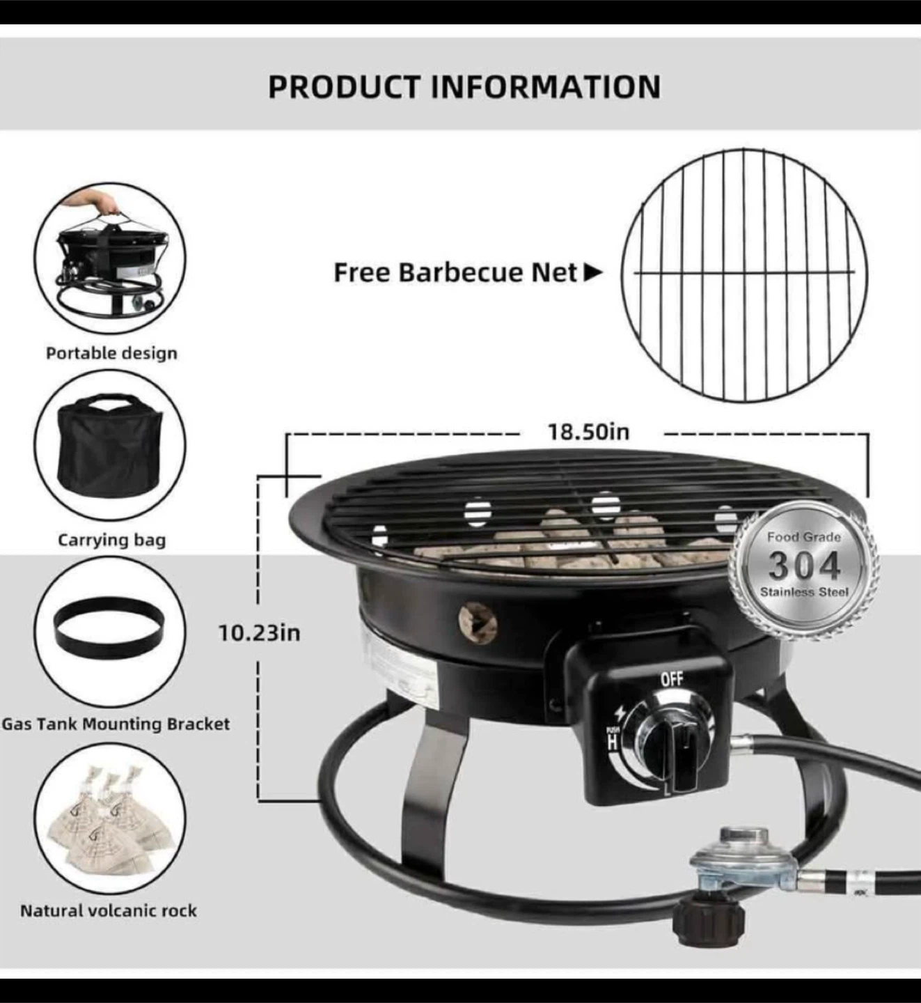 Portable Propane Fire Pit with Carrying Bag - photo 4