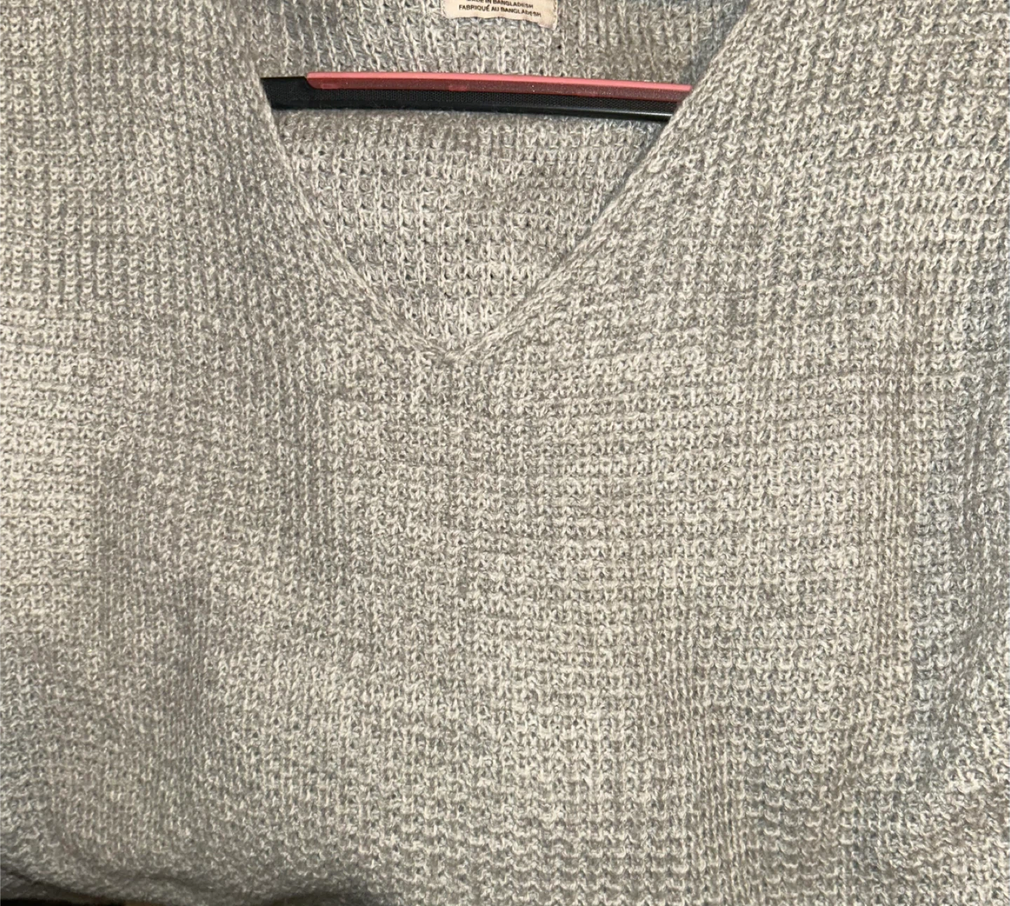 Ardene Basic Grey V-Neck Sweater - photo 3