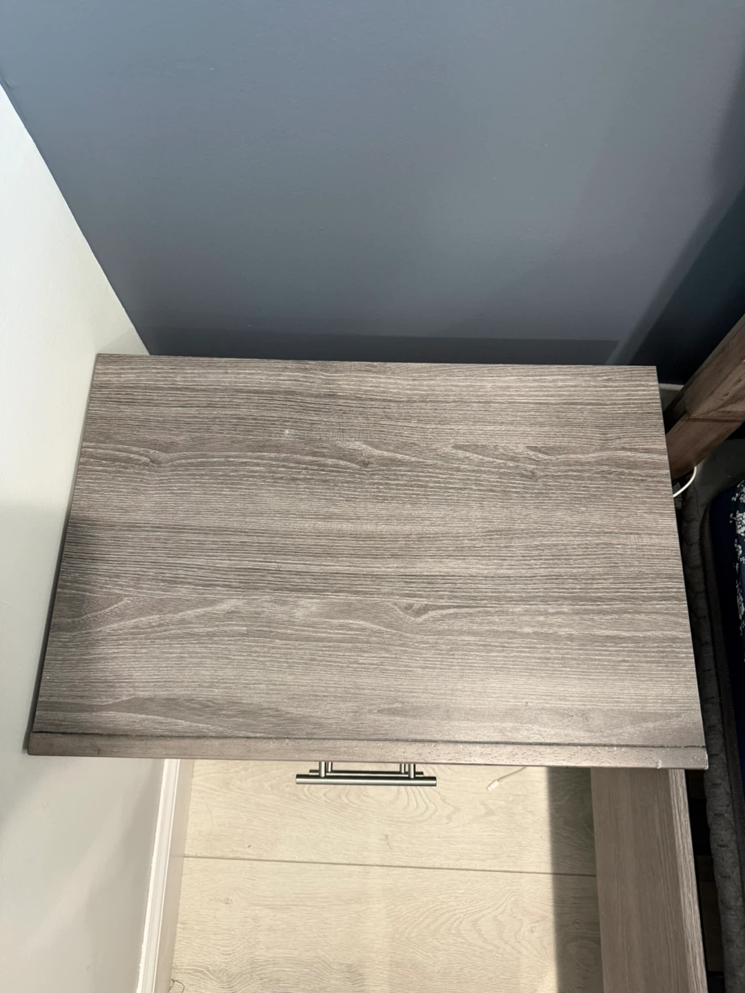 2-Drawer Nightstand - Grey Wood Finish - photo 3