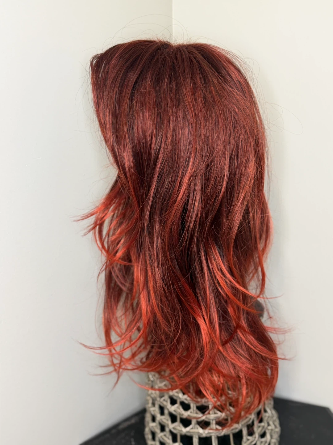 Auburn Red Layered Synthetic Wig – Natural Movement