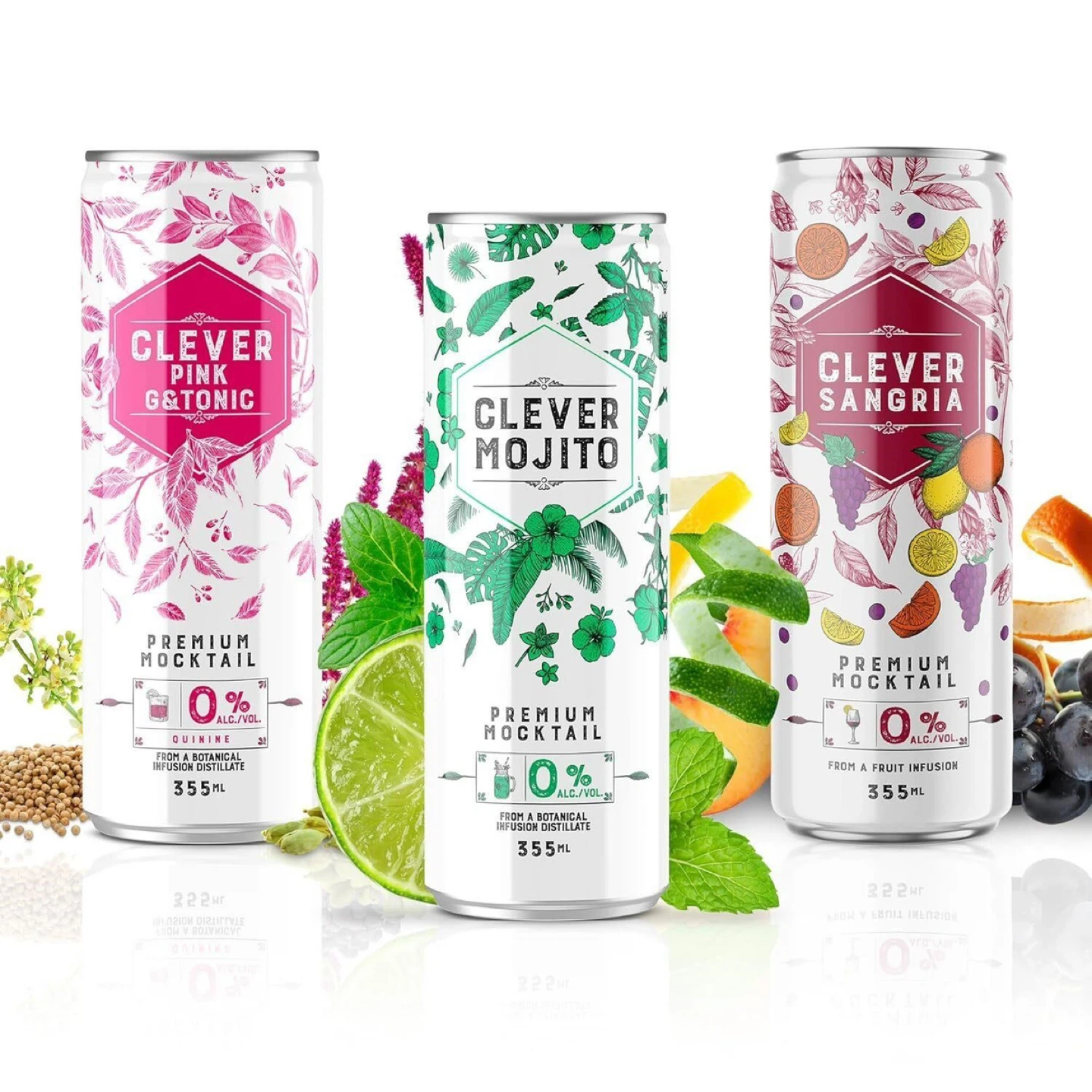 Clever Premium Mocktails Mix Pack - 12 x 355 mL Cans - photo 3