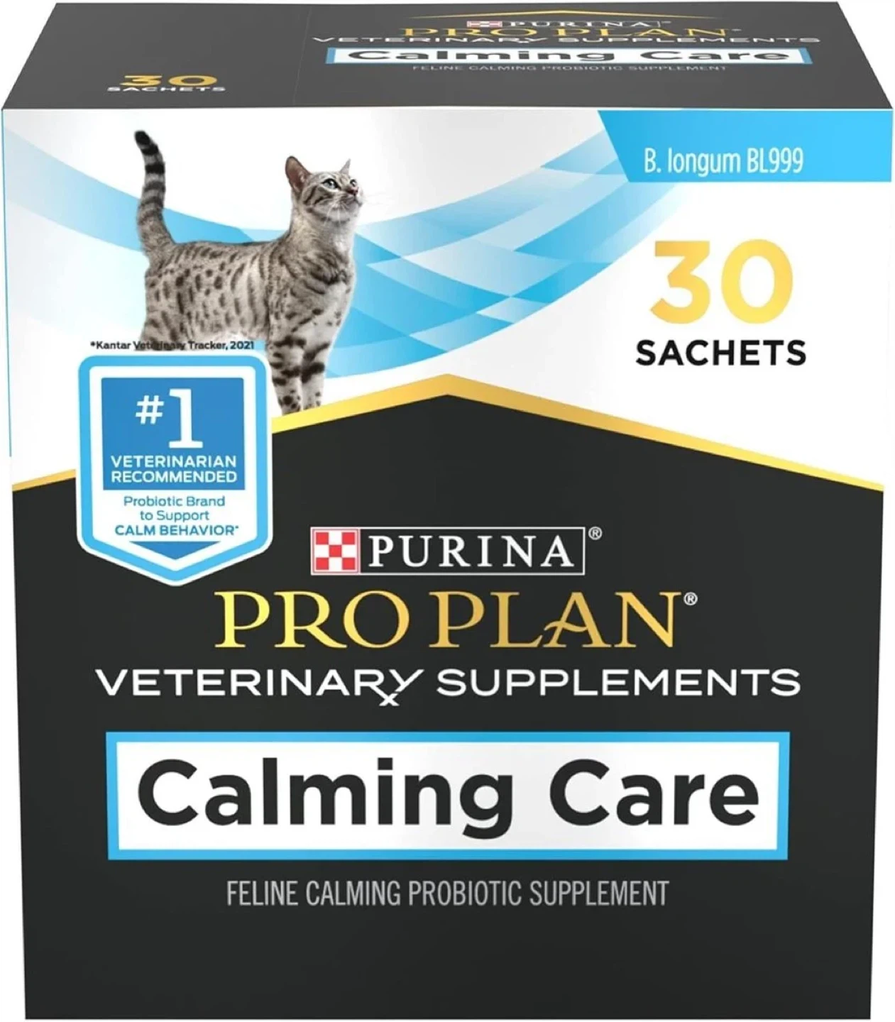 4x Purina Pro Plan Calming Care Feline Probiotic Supplement