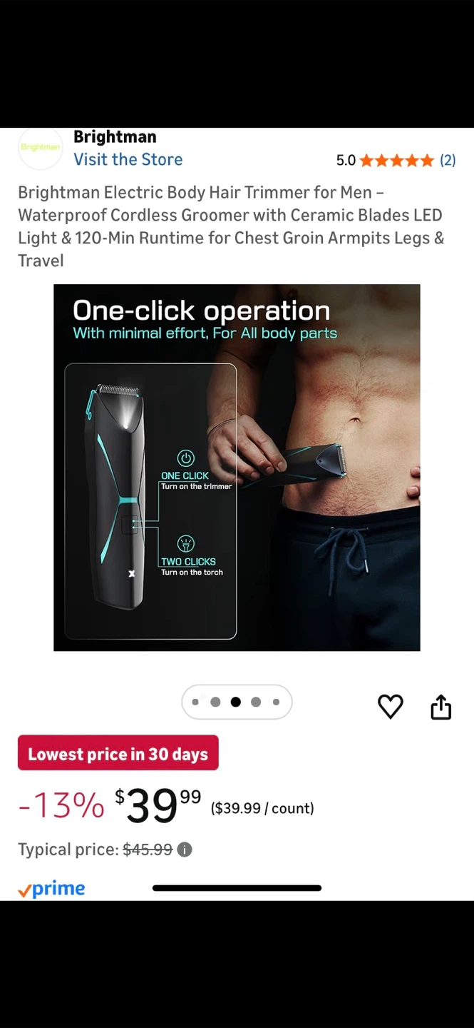 Brightman Electric Body Hair Trimmer for Men - photo 5