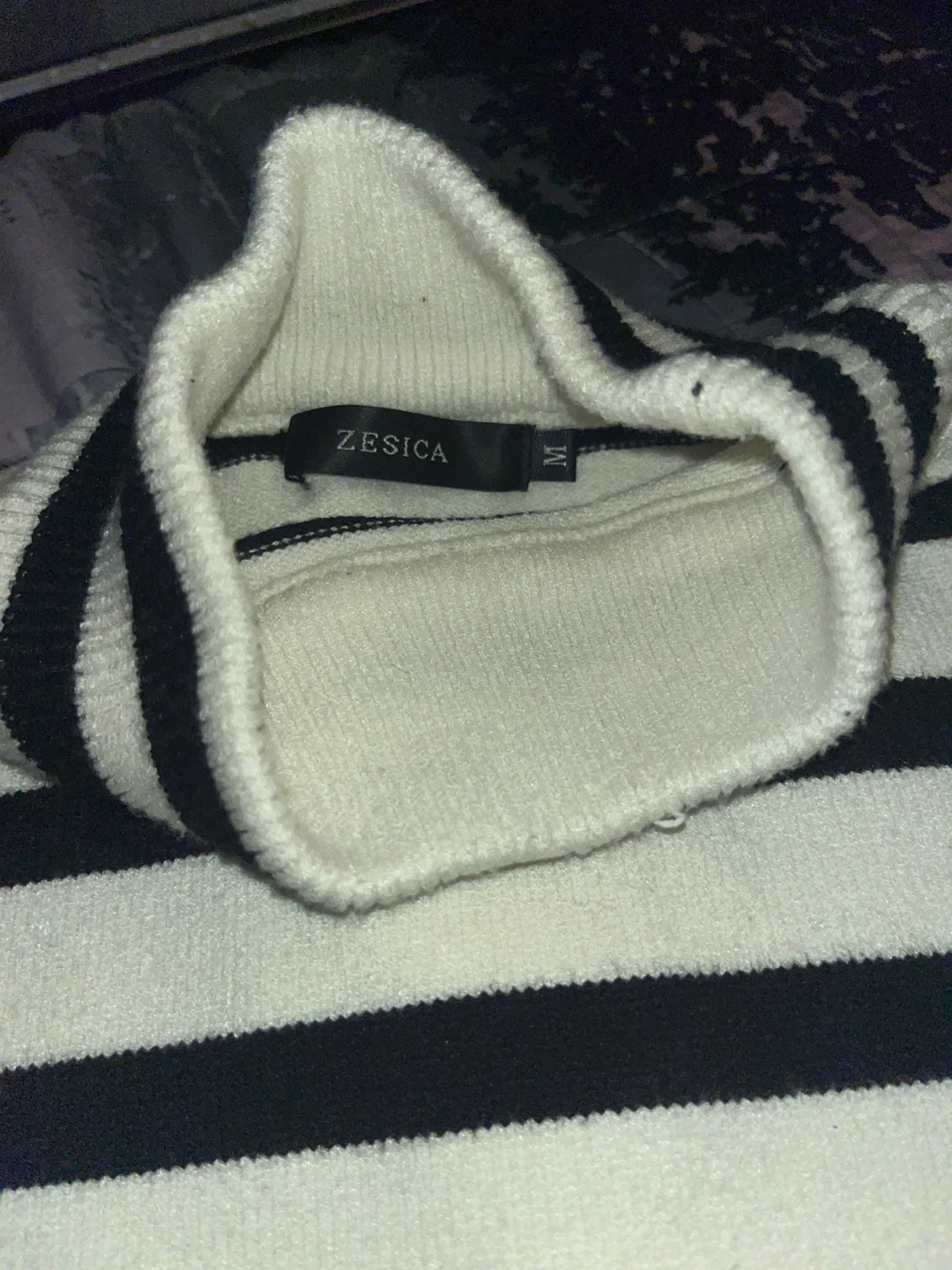 Zesica Striped Mock Neck Sweater - photo 4