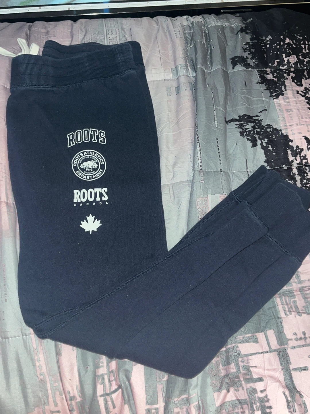 Roots Navy Sweatpants Size L and pull over