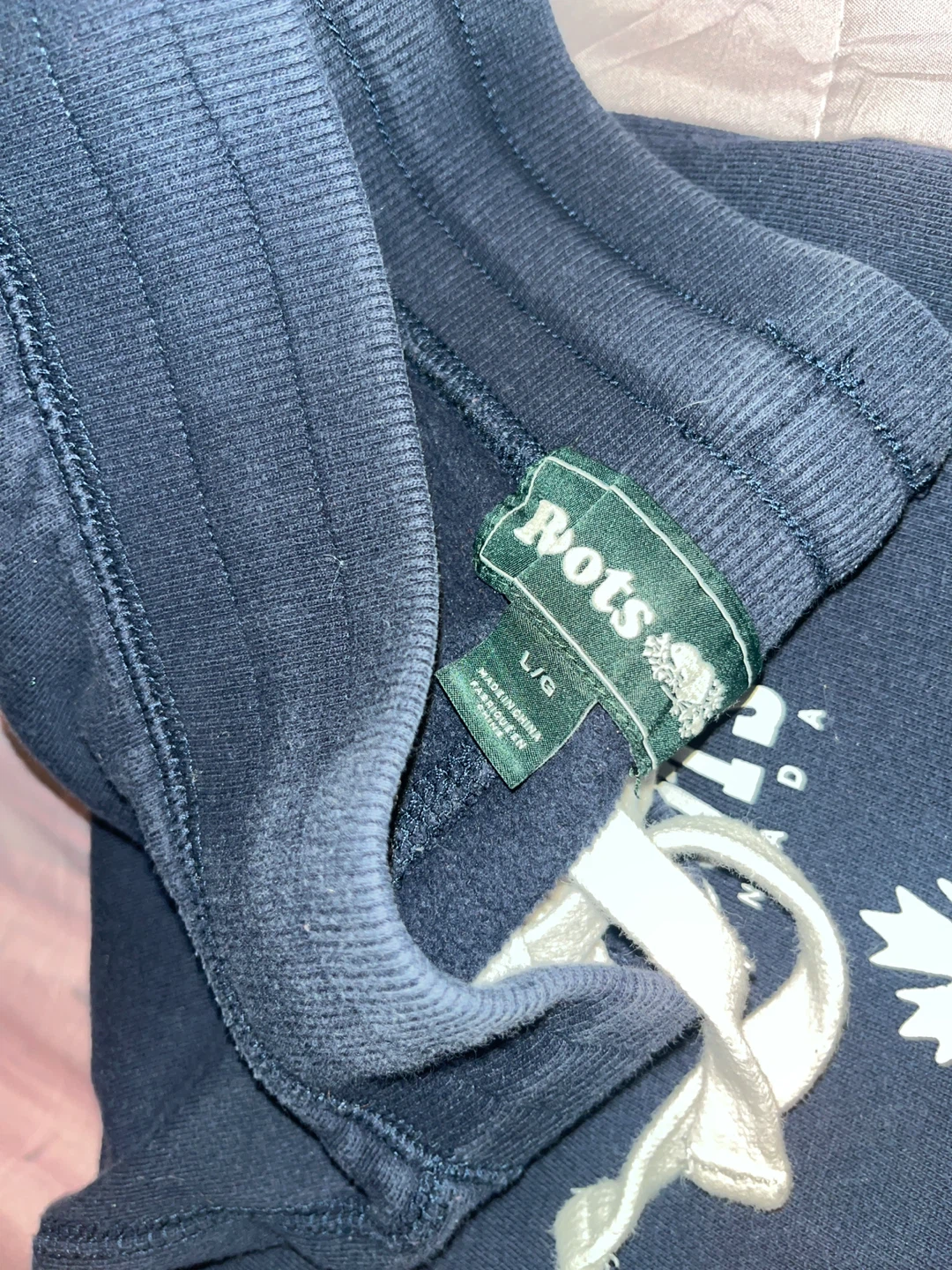 Roots Navy Sweatpants Size L and pull over - photo 2