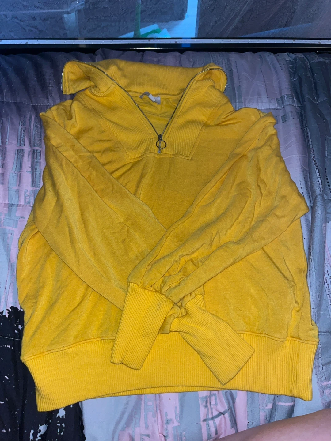 Loft Yellow 1/4 Zip Pullover Sweater - photo 2