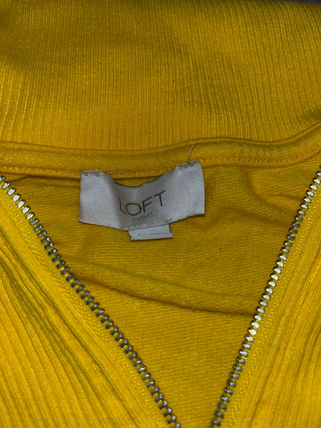 Loft Yellow 1/4 Zip Pullover Sweater - photo 3