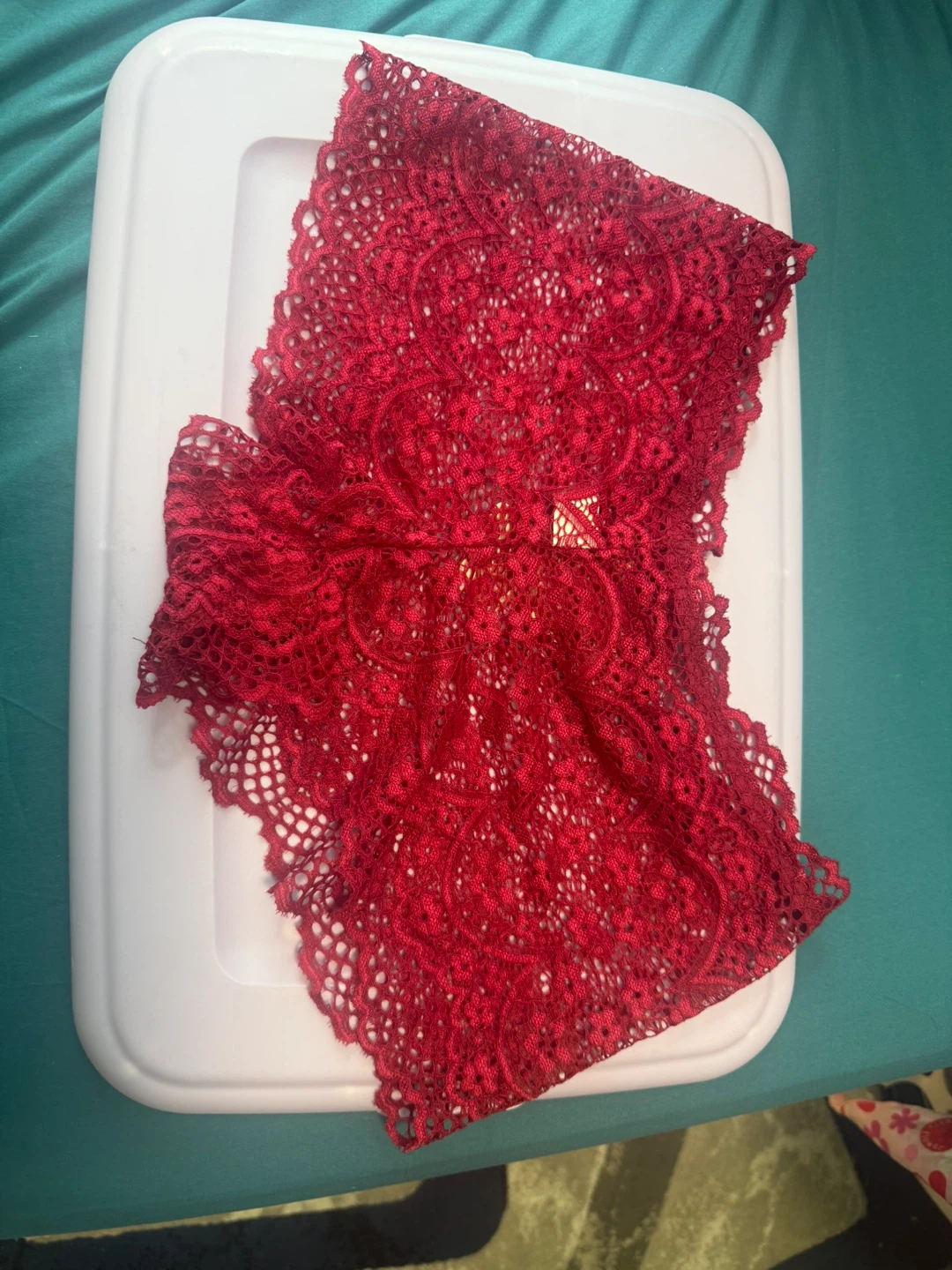 Akimiyagi Women's Lace Thong - Red, Size L/XL - photo 2