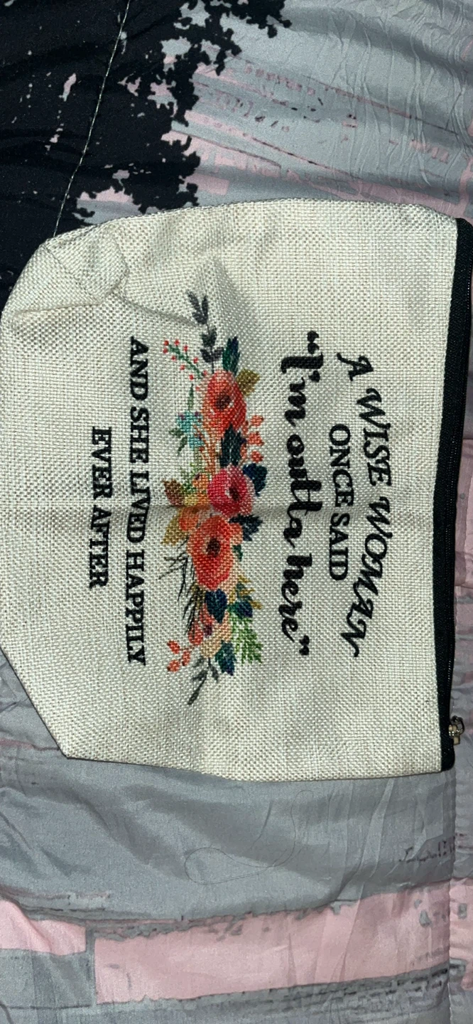 Cosmetic Bag with Floral Design