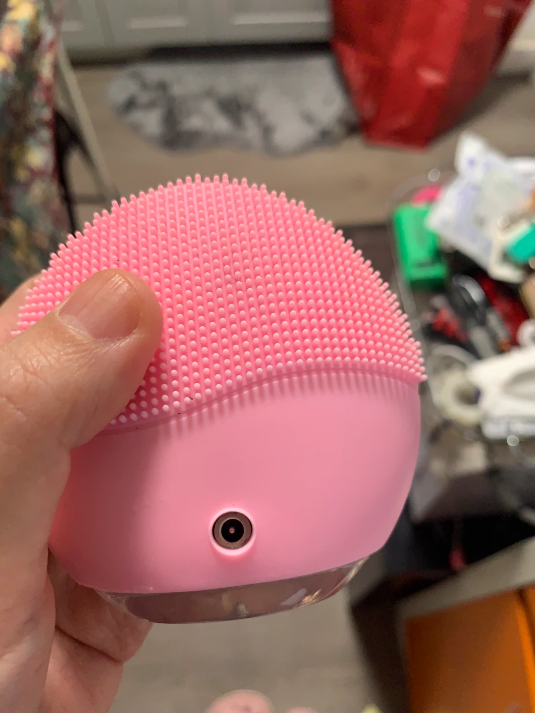 Pink Silicone Electric Facial Cleanser - photo 3