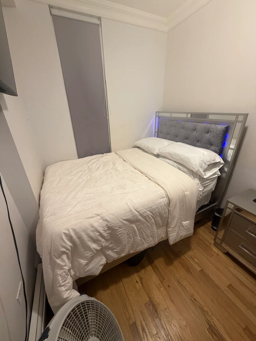 Modern Upholstered Bed Frame with LED Headboard